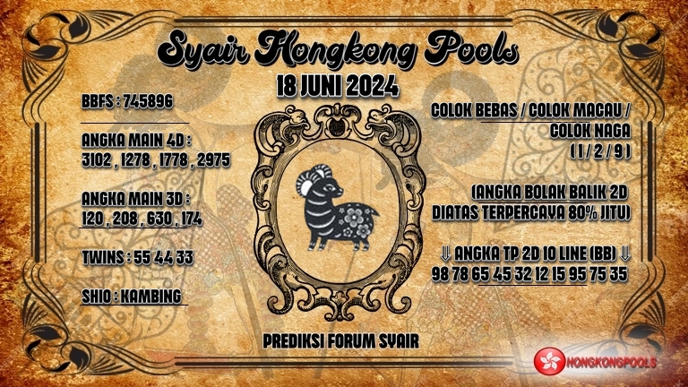 Syair HK 18 Juni 2024