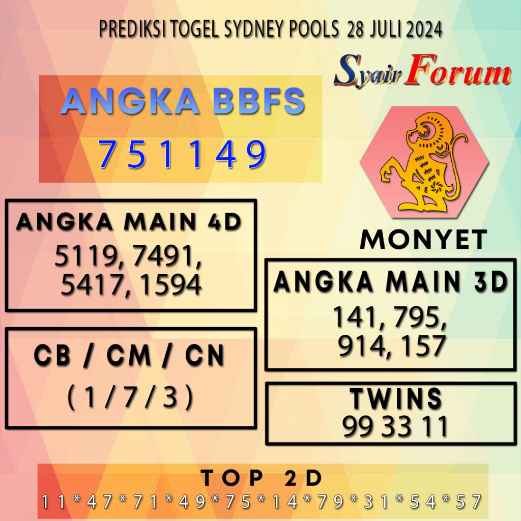 Syair SDY 28 JULI 2024