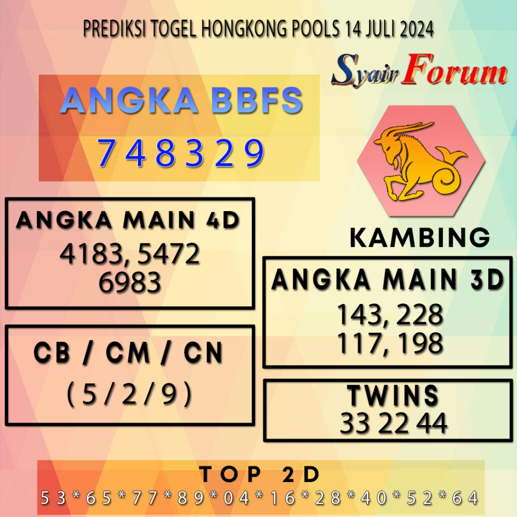 Syair HK 14 JULI 2024
