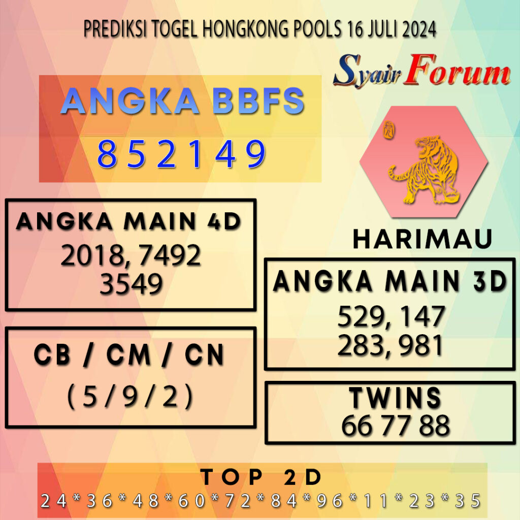 Syair HK 16 JULI 2024