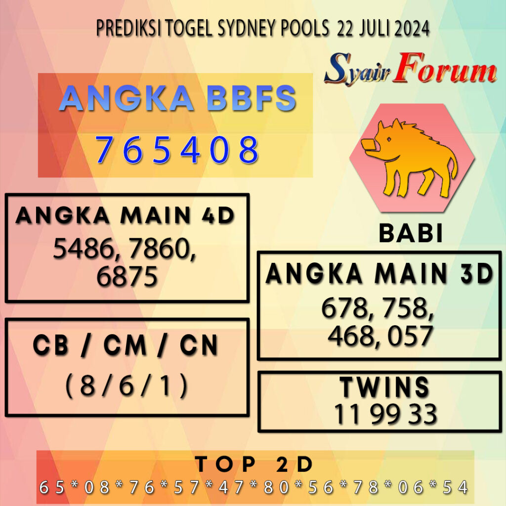 Syair SDY 22 JULI 2024