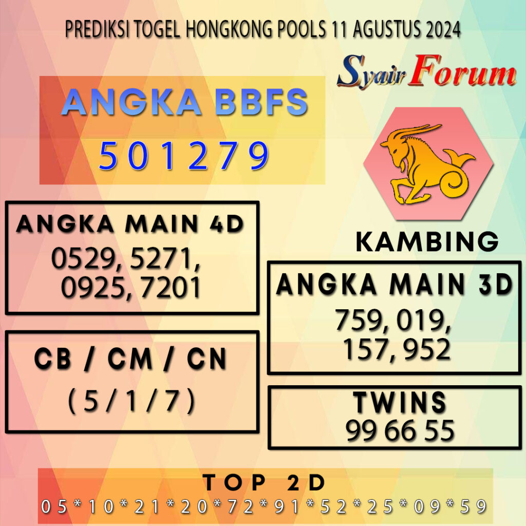 Syair HK 11 AGUSTUS  2024