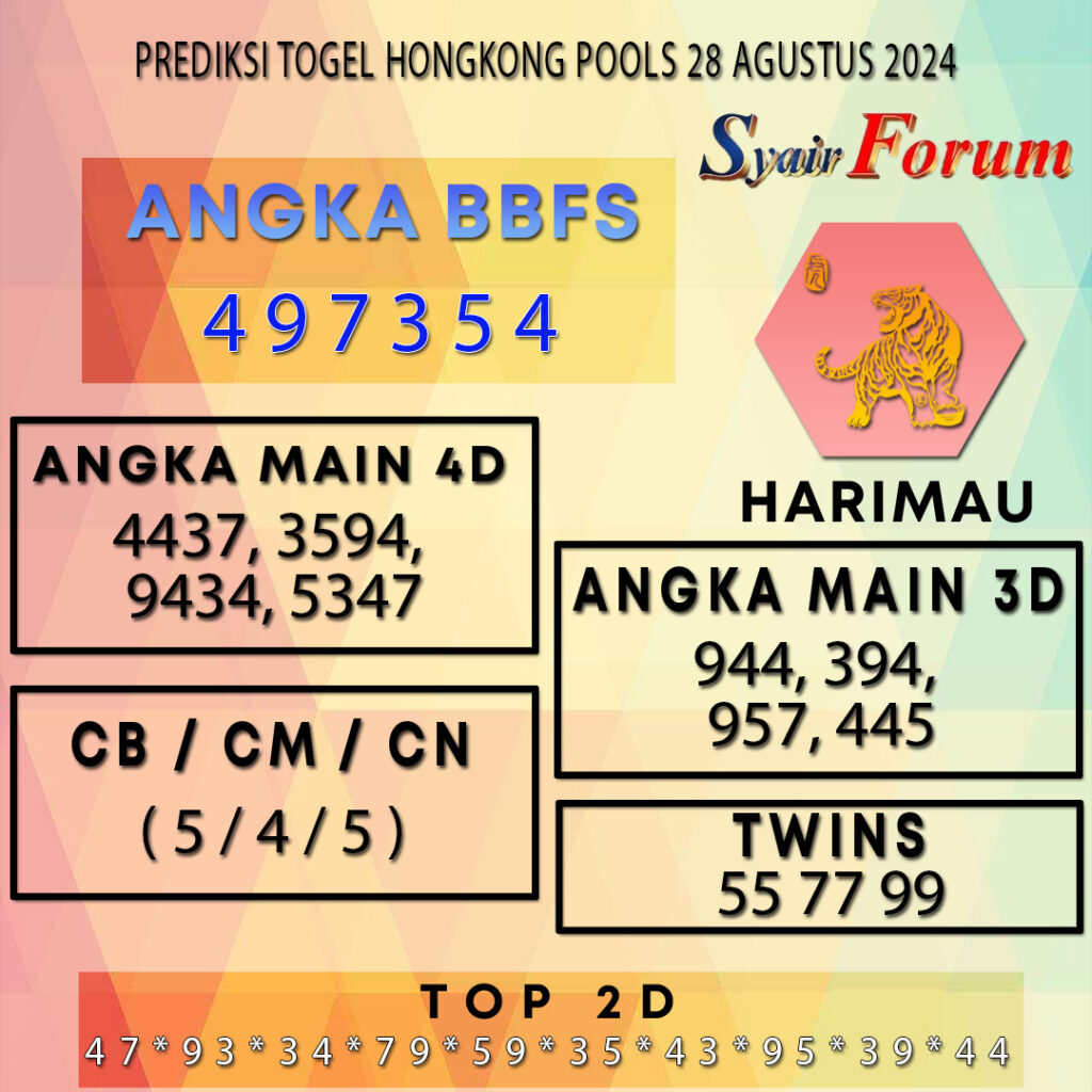 Syair HK 28 AGUSTUS  2024