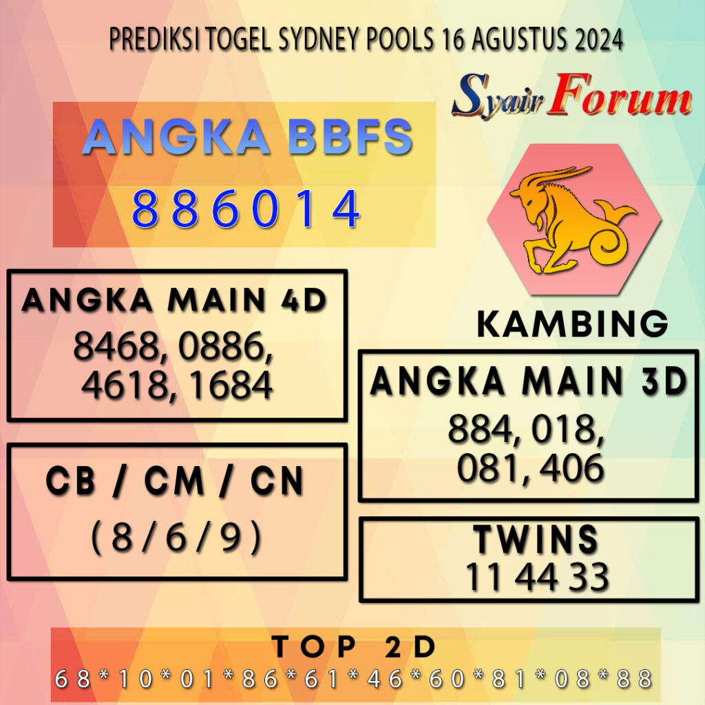 Syair SDY 16 AGUSTUS  2024