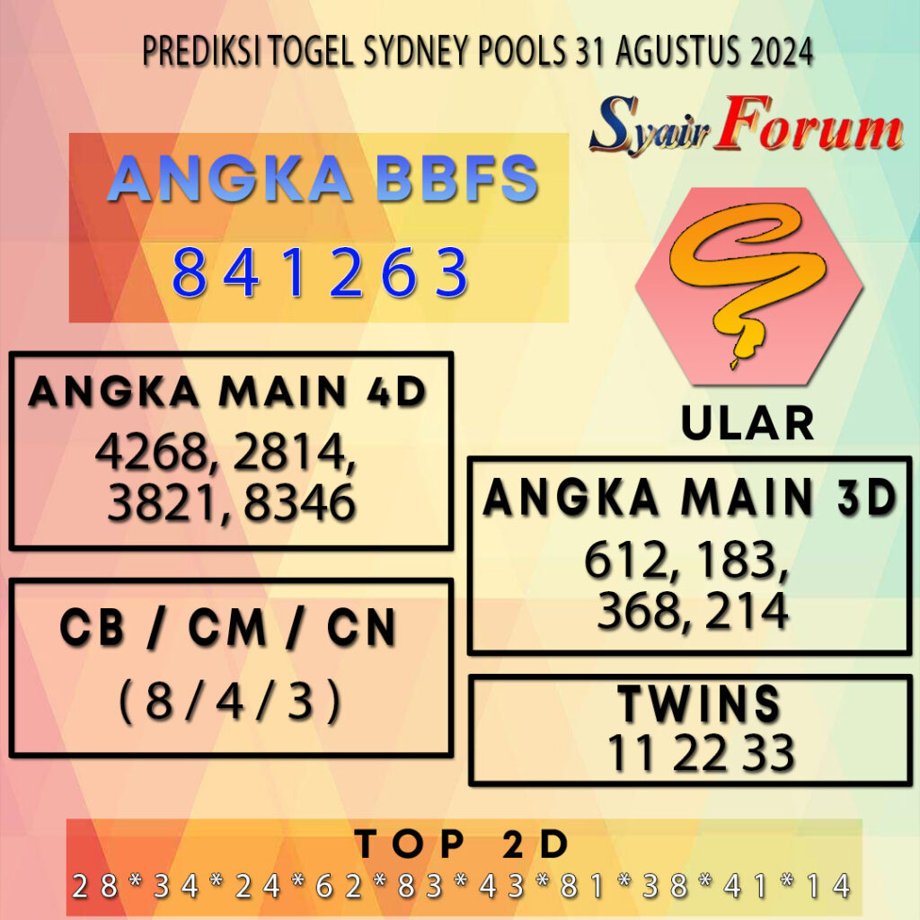 Syair SDY 31 AGUSTUS  2024