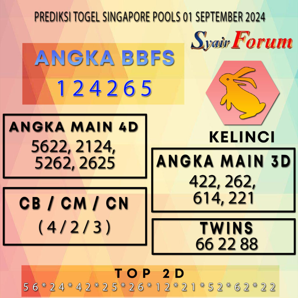 Syair SGP 01 SEPTEMBER 2024