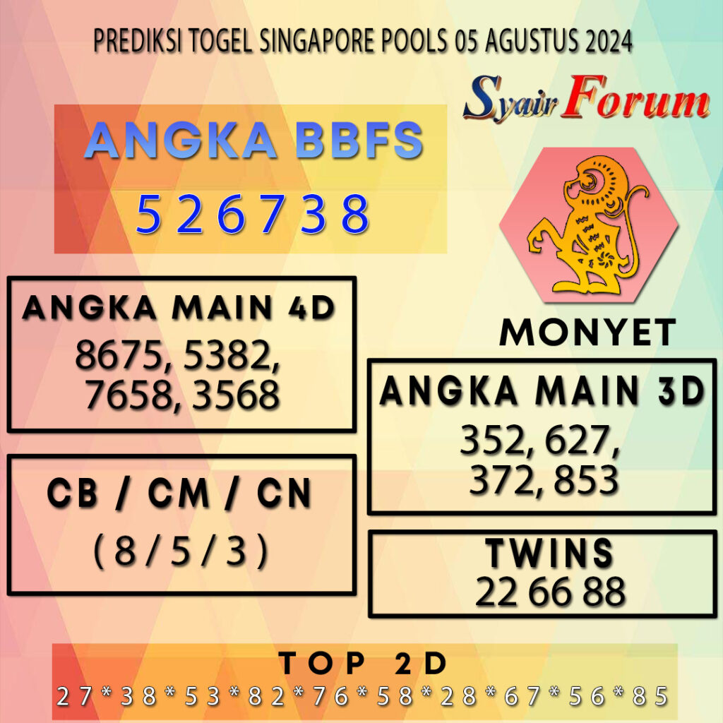 Syair SGP 05 AGUSTUS  2024