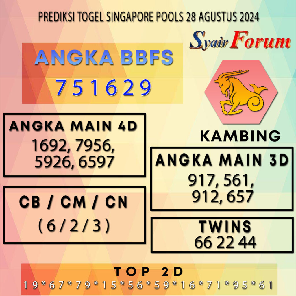 Syair SGP 28 AGUSTUS  2024