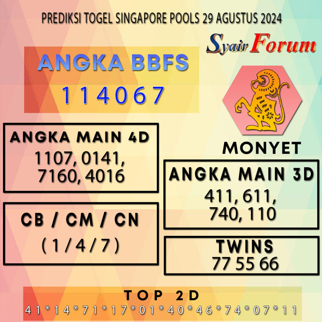 Syair SGP 29 AGUSTUS  2024