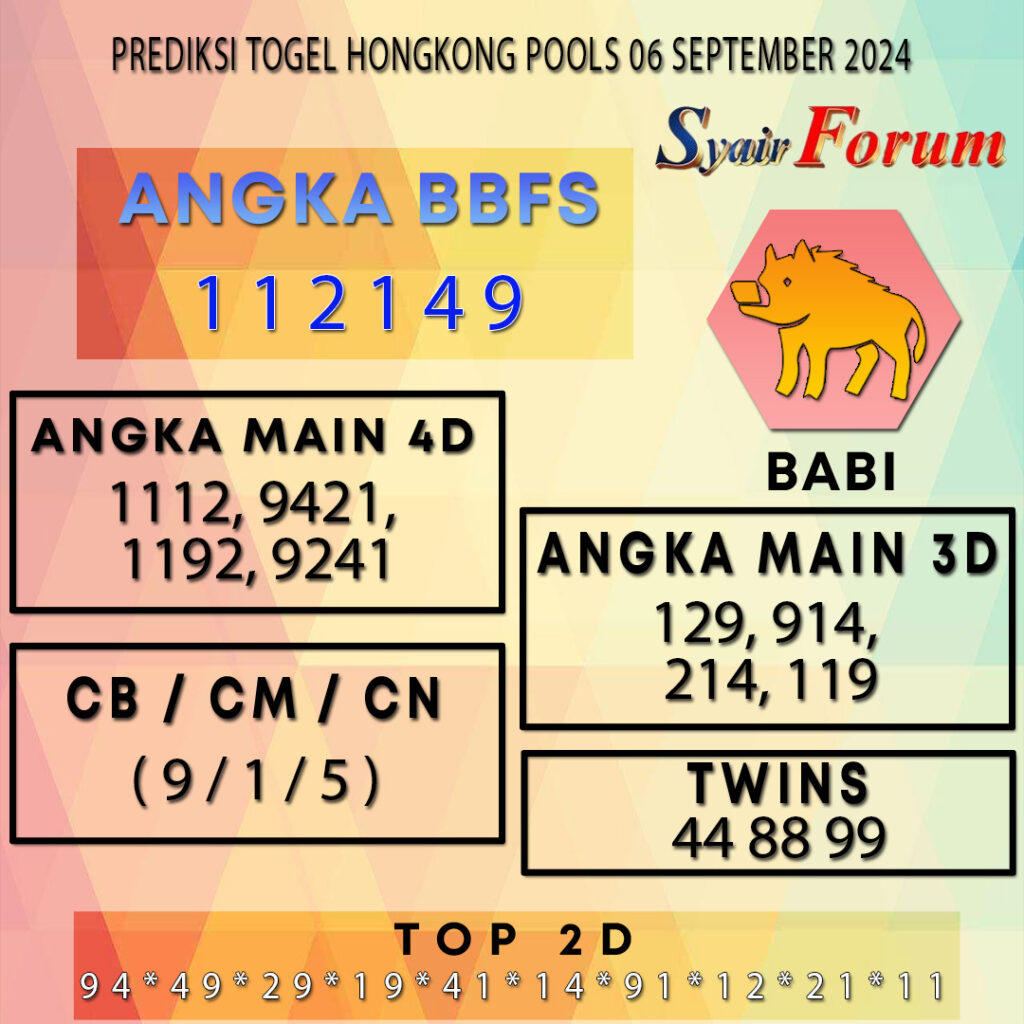 Syair HK 06 SEPTEMBER 2024