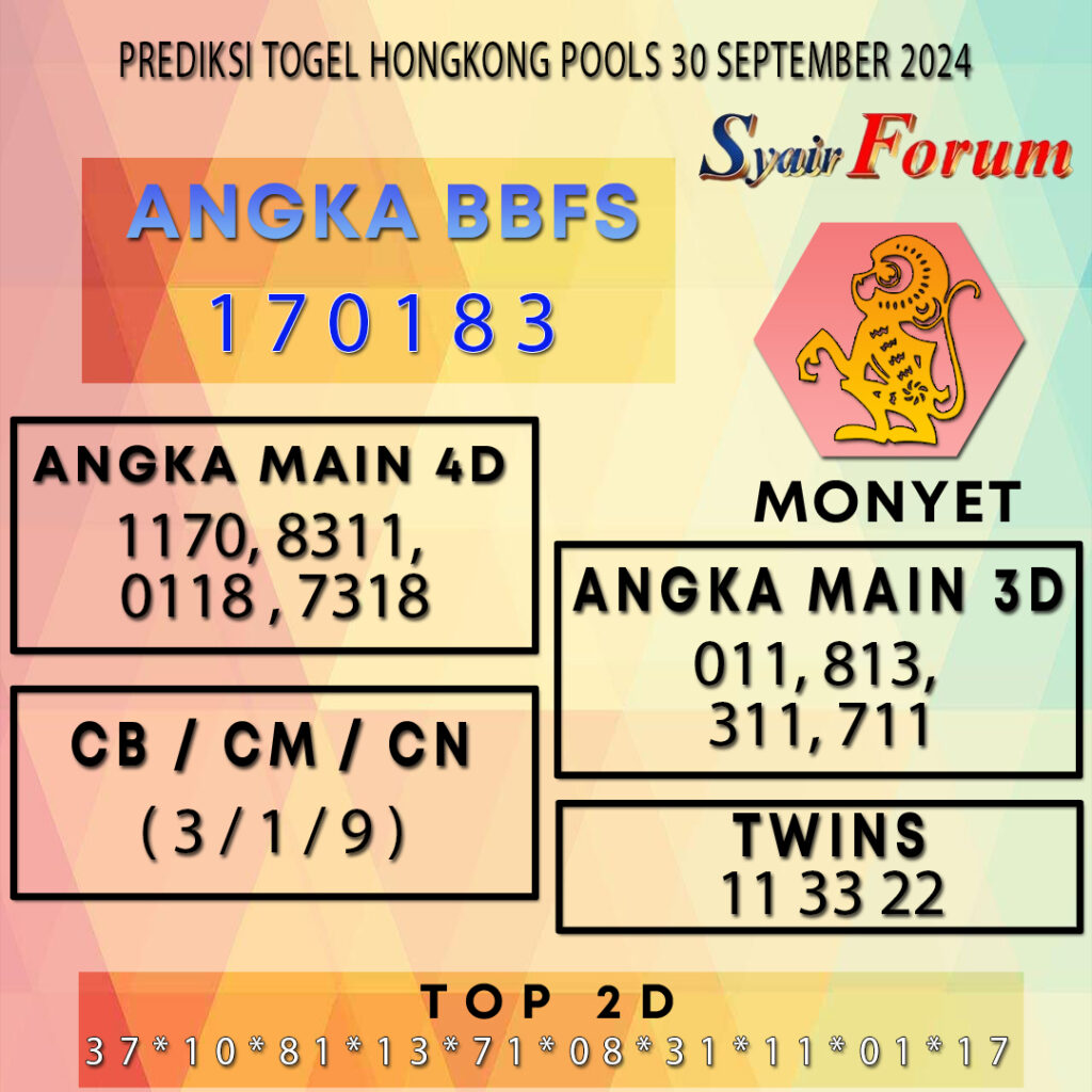 Syair HK 30 SEPTEMBER 2024
