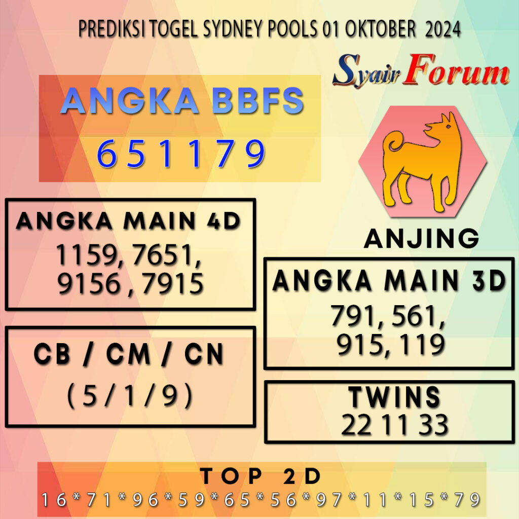 Syair SDY 01 OKTOBER 2024