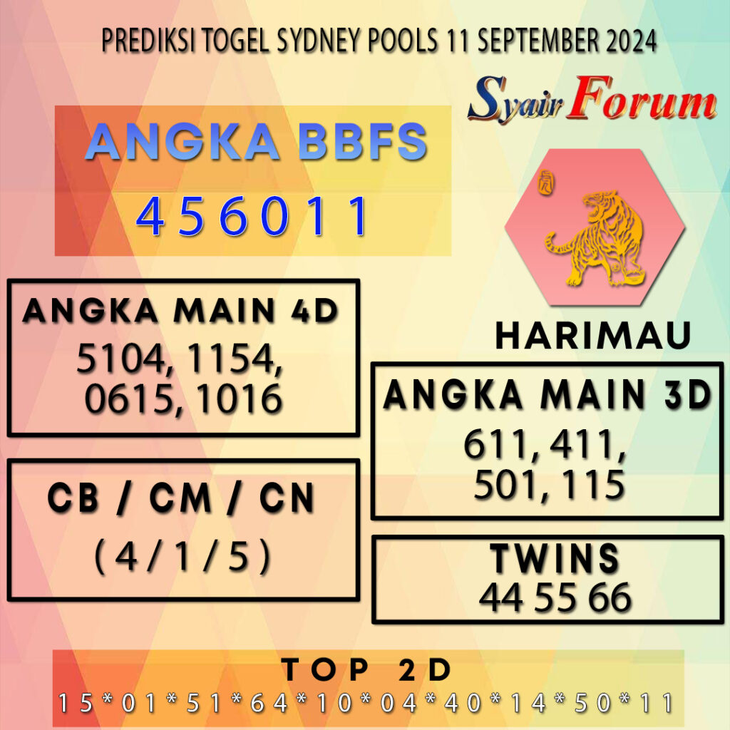 Syair SDY 11 SEPTEMBER 2024