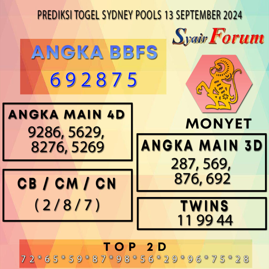Syair SDY 13 SEPTEMBER 2024