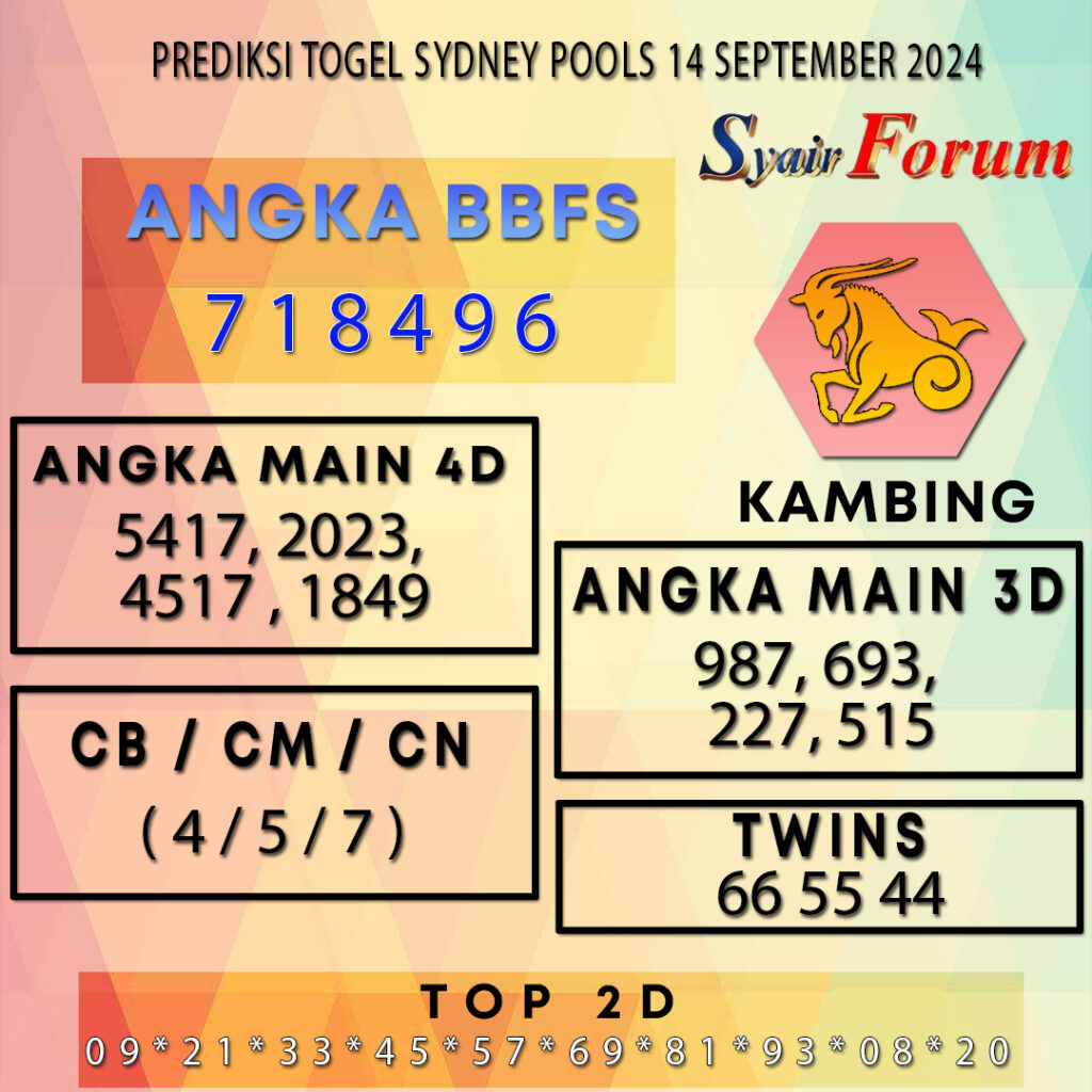 Syair SDY 14 SEPTEMBER 2024