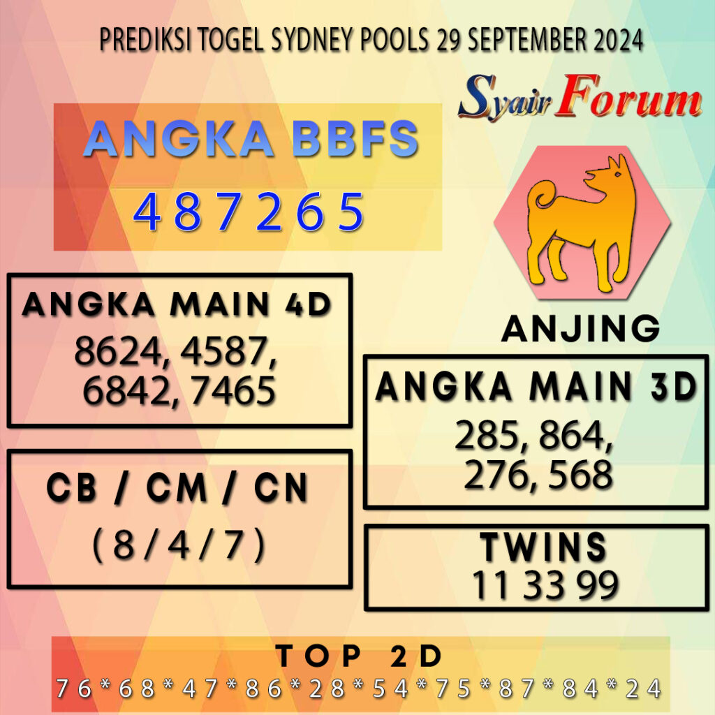 Syair SDY 29 SEPTEMBER 2024