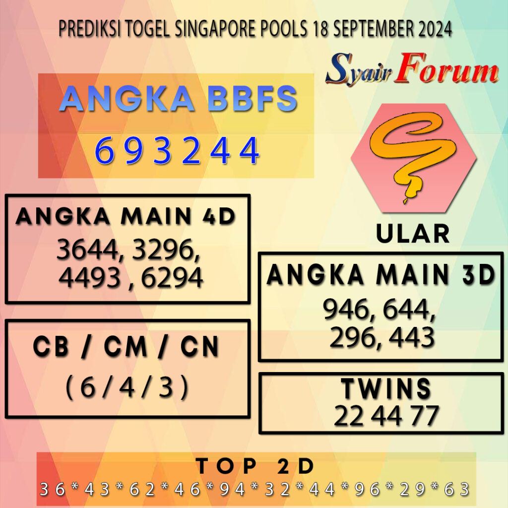 Syair SGP 18 SEPTEMBER 2024