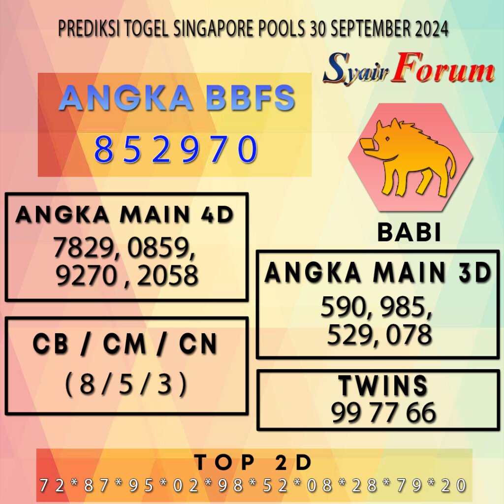 Syair SGP 30 SEPTEMBER 2024