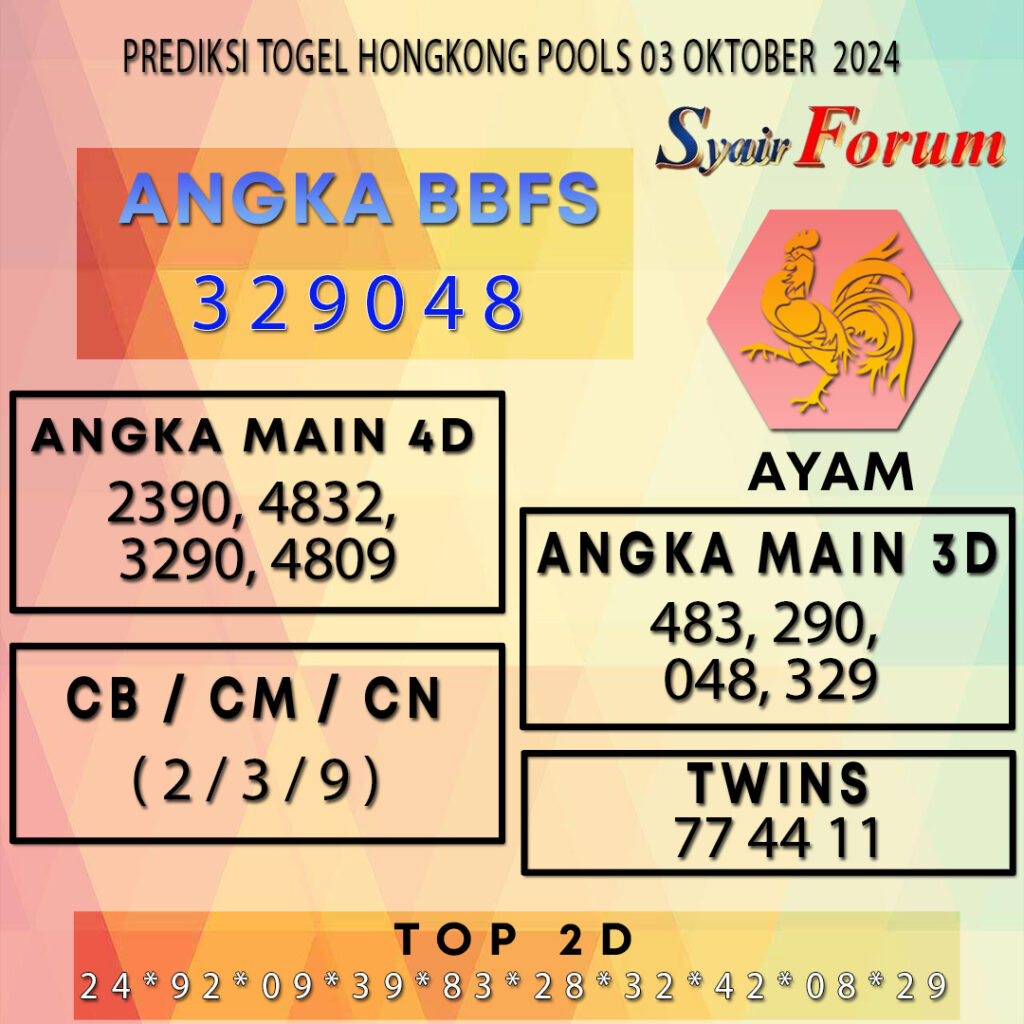 Syair HK 03 OKTOBER 2024
