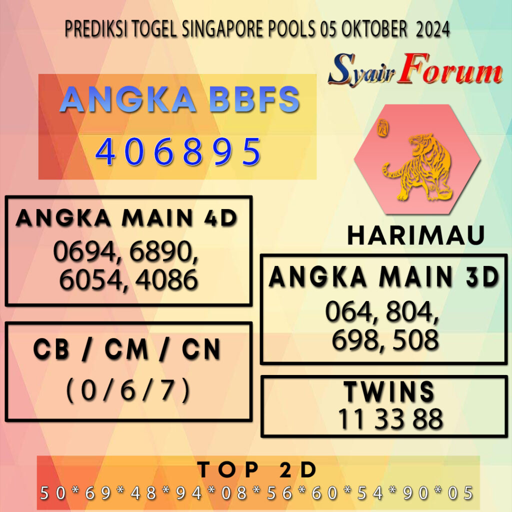 Syair SGP 05 OKTOBER 2024